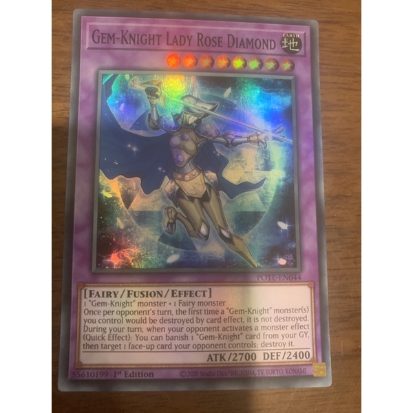 bài yugioh: gem-knight lady rose diamond