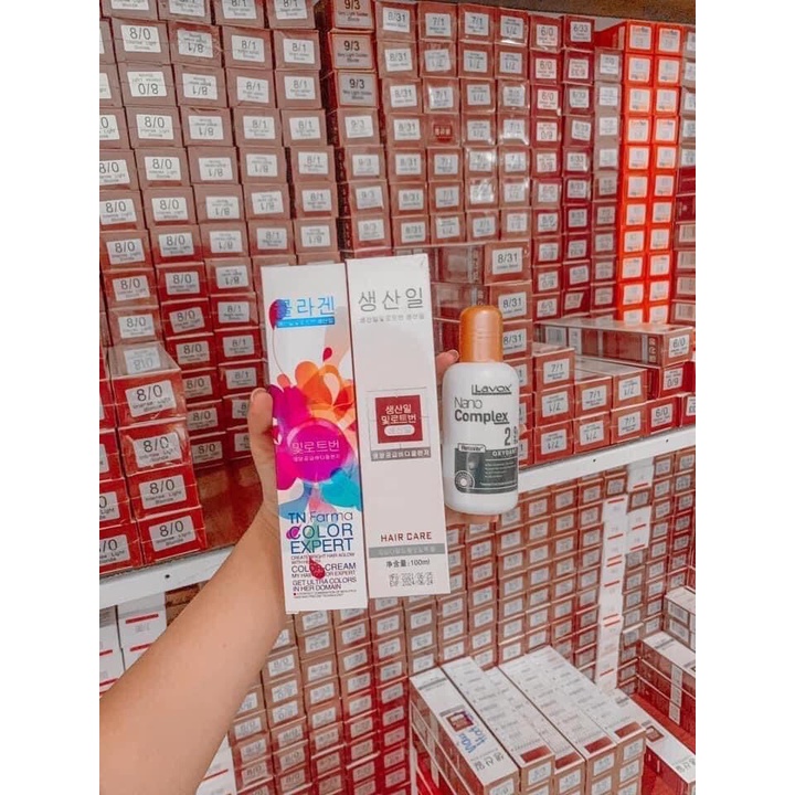 nhuộm tóc màu NÂU ĐỎ ĐẤT không cần tẩy tóc