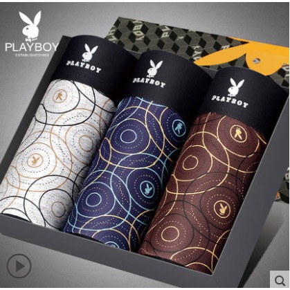 Combo 3 Quần Lót Nam Boxer - Mã QL1218-33 Chính Hãng Playboy/ Quần Lót Nam In Họa Tiết/ Quần lót Nam Cao Cấp
