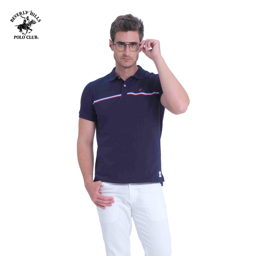 Beverly Hills Polo Club - Áo polo Ngắn tay Nam Regularfit Navy NV- BHPC PMRSS20TL097