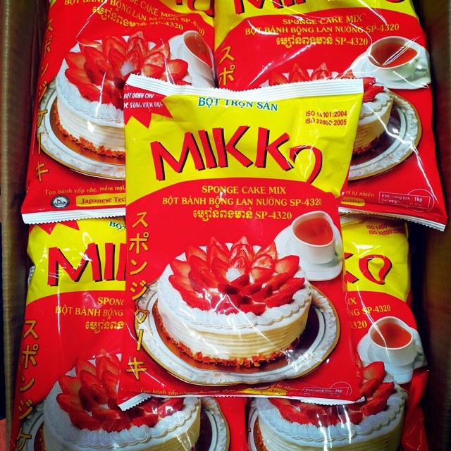 Bột bánh bông lan trộn sẵn Mikko