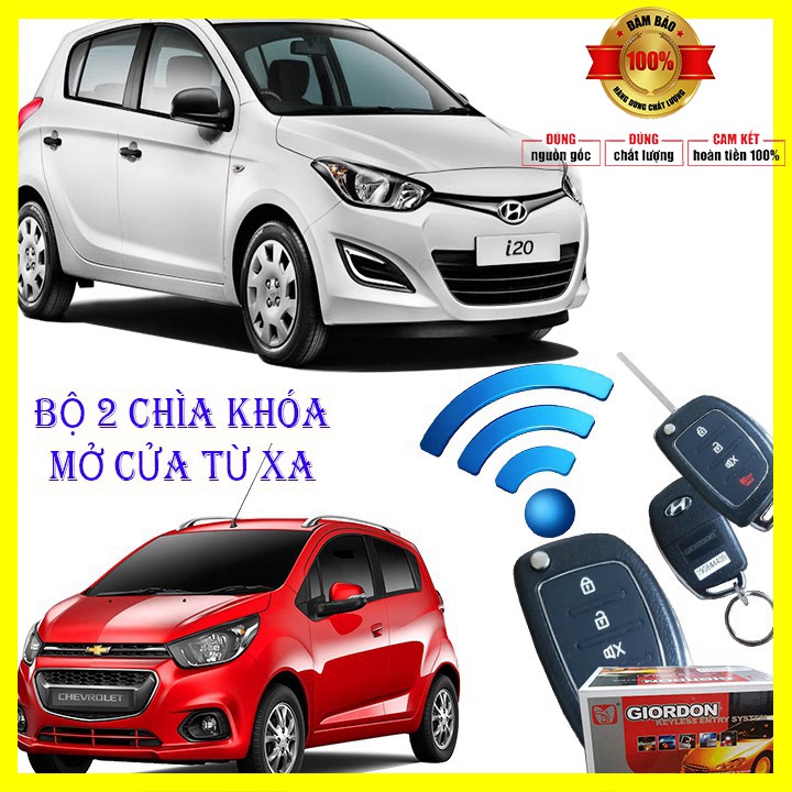 Sản phẩm  Bộ 2 Chìa Khóa Thông Minh Điều Khiển Mở Cửa Xe Hơi, Ô Tô Từ Xa thương hiệu GIORDON dùng cho xe toyota, hyundai