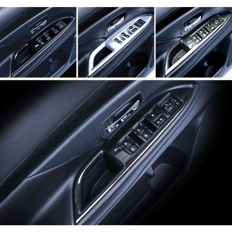 Bộ ốp công tắc bấm kính kính bốn cửa Mitsubishi Outlander 2016-2021
