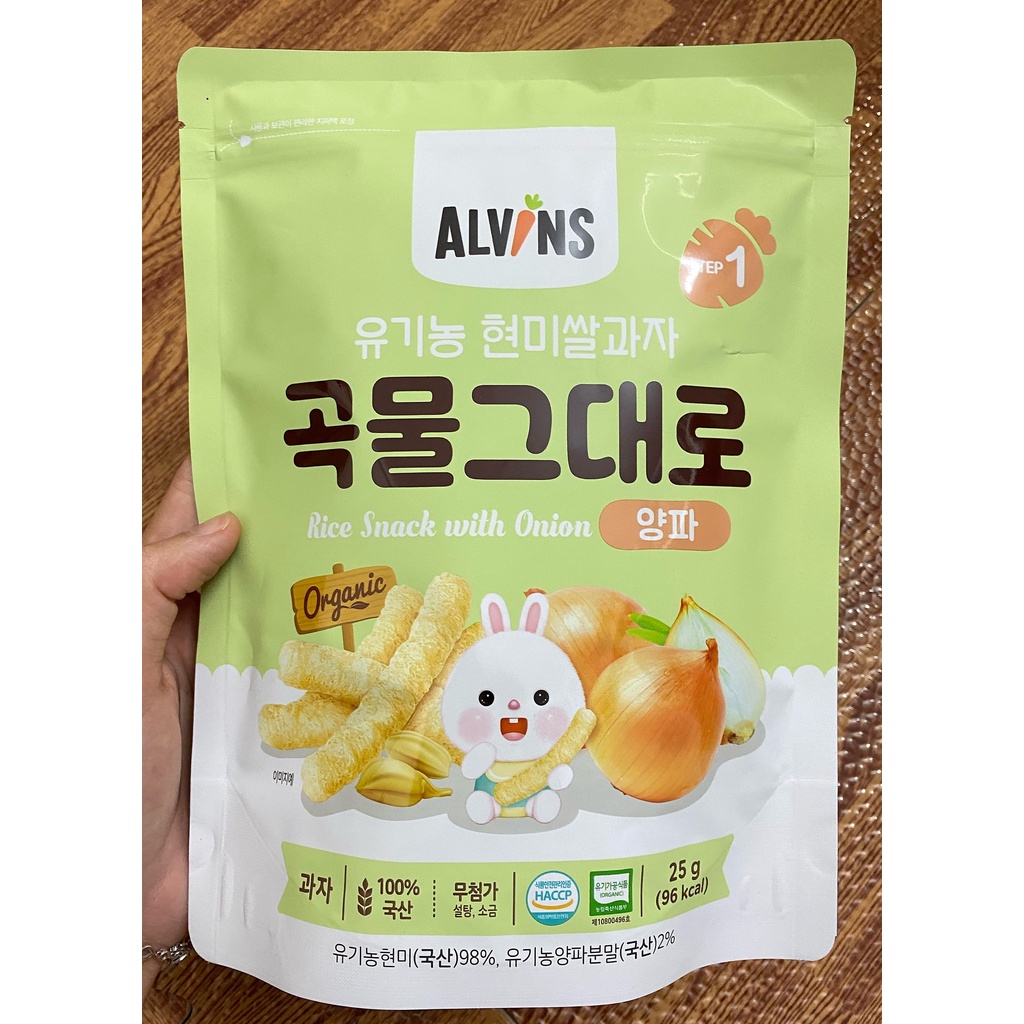 Bánh que ăn dặm Alvins cho bé từ 6 tháng tuổi - đủ vị