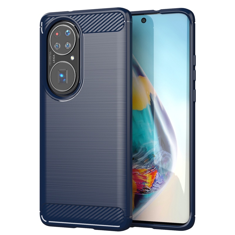 Ốp điện thoại mềm họa tiết sợi carbon cho Huawei P20 P30 P50 P40 Pro Plus Pro+ P10 Plus P10+ P40 Lite