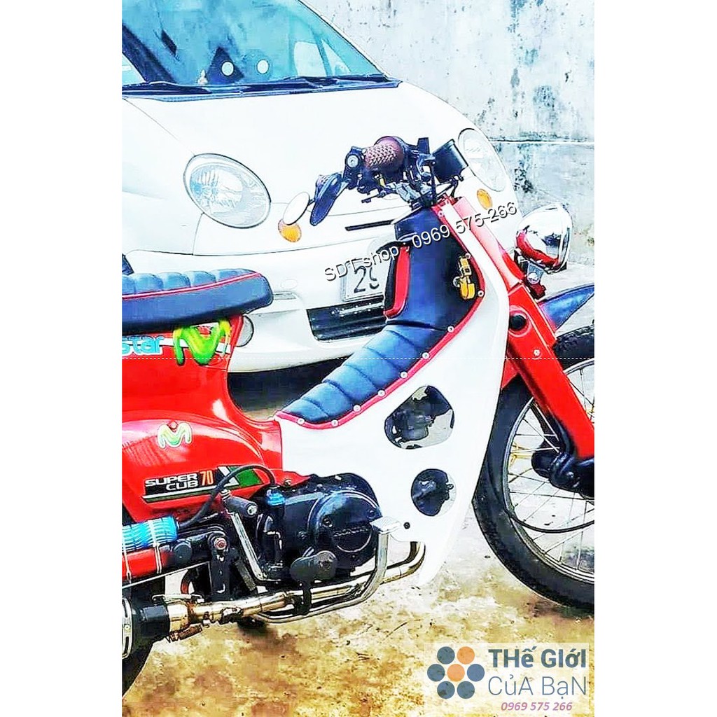 Da yếm xe cub độ nhiều màu