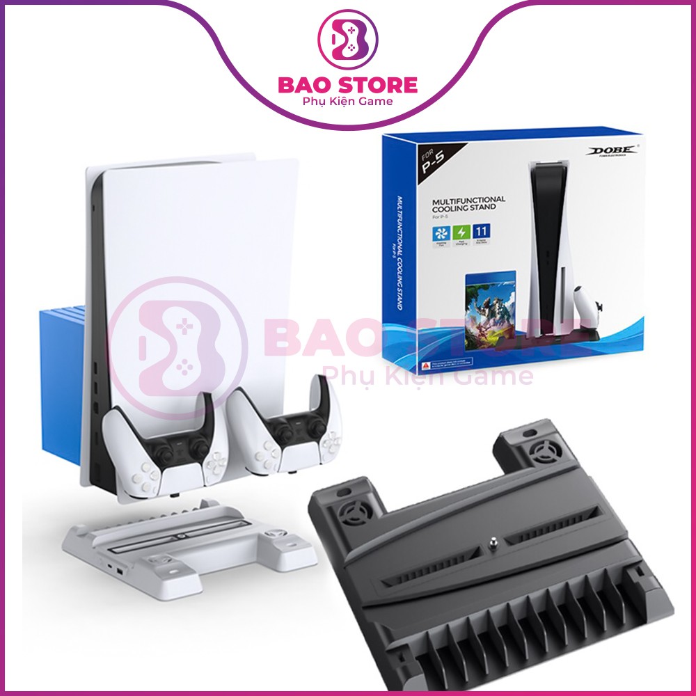 Đế Đứng Tản Nhiệt Máy PS5 Hàng Chính Hãng Dobe, có khe để đĩa game l Tương thích 2 đời máy PS5