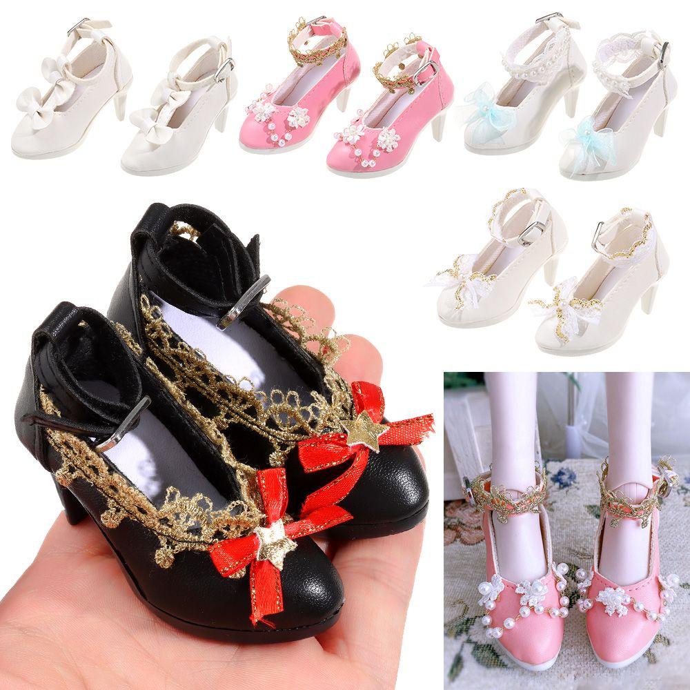 Giày Vải Da PU Phối Vải 7.8CM Cho Búp Bê 1 / 3