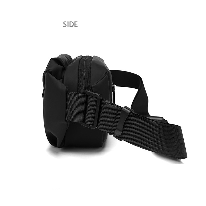 Túi đeo chéo nam thời trang chống nước túi đeo hông bao tử nam nữ basic không nhăn vải đen mềm mịn dày Yourwish TD43 | BigBuy360 - bigbuy360.vn