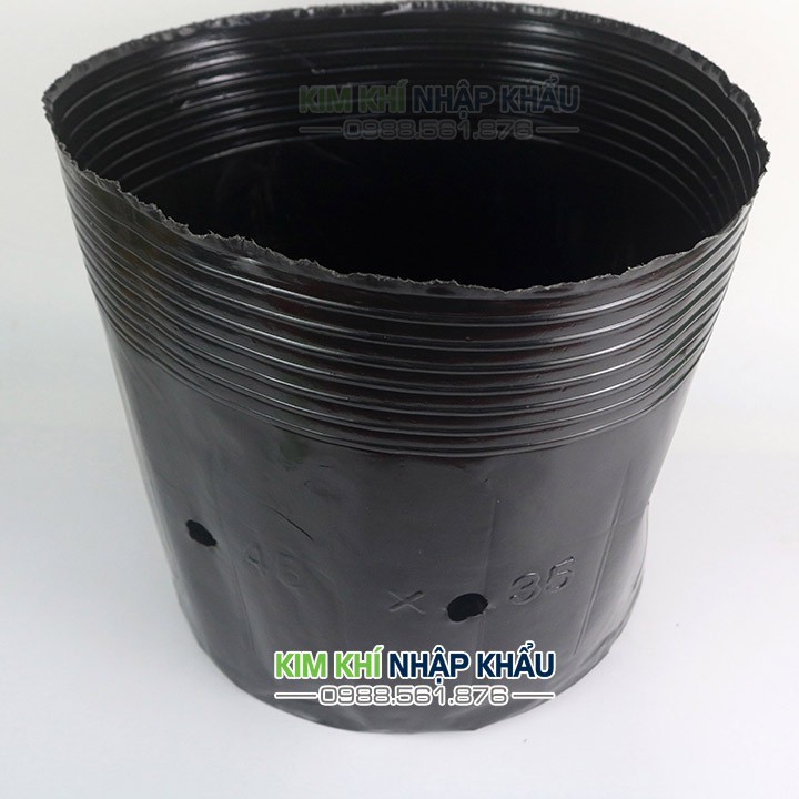 1kg chậu nhựa mềm màu đen ươm cây 45x35 - CH22