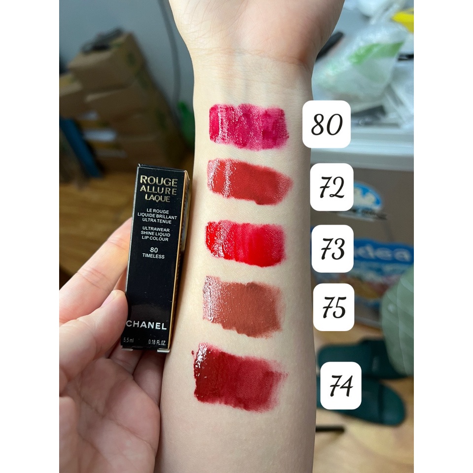 Son Kem Chanel. Rouge Allure. Ink Fusion siêu lì và dạng tint bóng chuẩn auth, mềm mịn, màu mới 75, 83 87, 806, 834