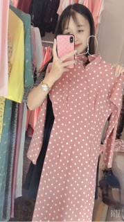 Áo dài hoa nhí, chấm bi
