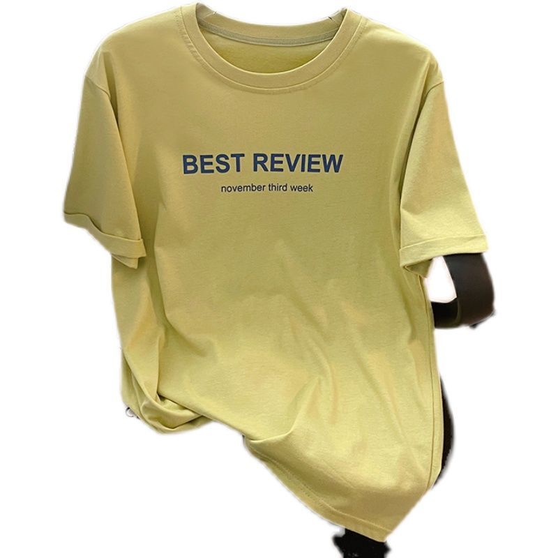 Áo Thun Tay Ngắn Chất Liệu Cotton Cao Cấp Thiết Kế Mới Thời Trang Mùa Hè Dành Cho Nữ