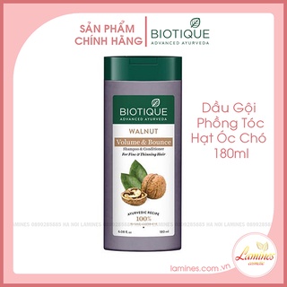 Dầu gội biotique chiết suất hạt óc chó làm phồng tóc 180ml