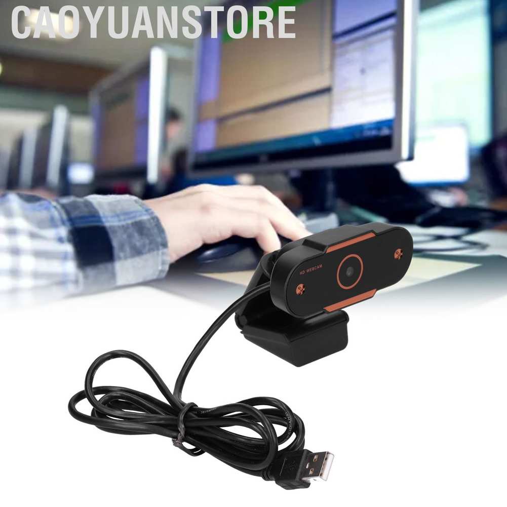 Webcam USB 2.0 1080P hỗ trợ phát sóng trực tiếp/phát trực tiếp kèm micro không dây tiện dụng cho máy tính