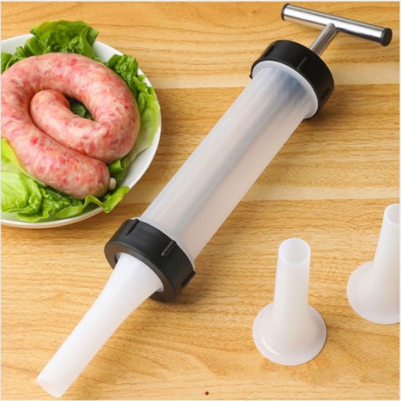 Dụng cụ nhồi xúc xích,lạp sườn.cán inox 3 phễu loại đẹp