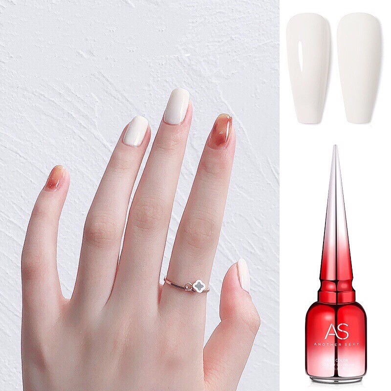 Sơn gel as đen-trắng-trắng sữa lọ 15ml chai đỏ