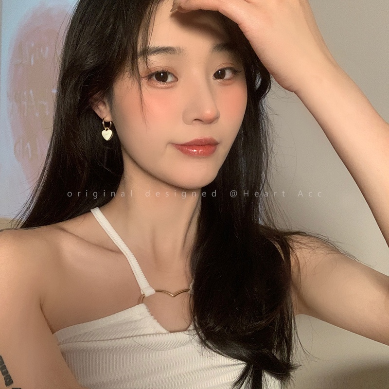 Bông Tai Hình Trái Tim Thời Trang Hàn Quốc Cho Nữ S925