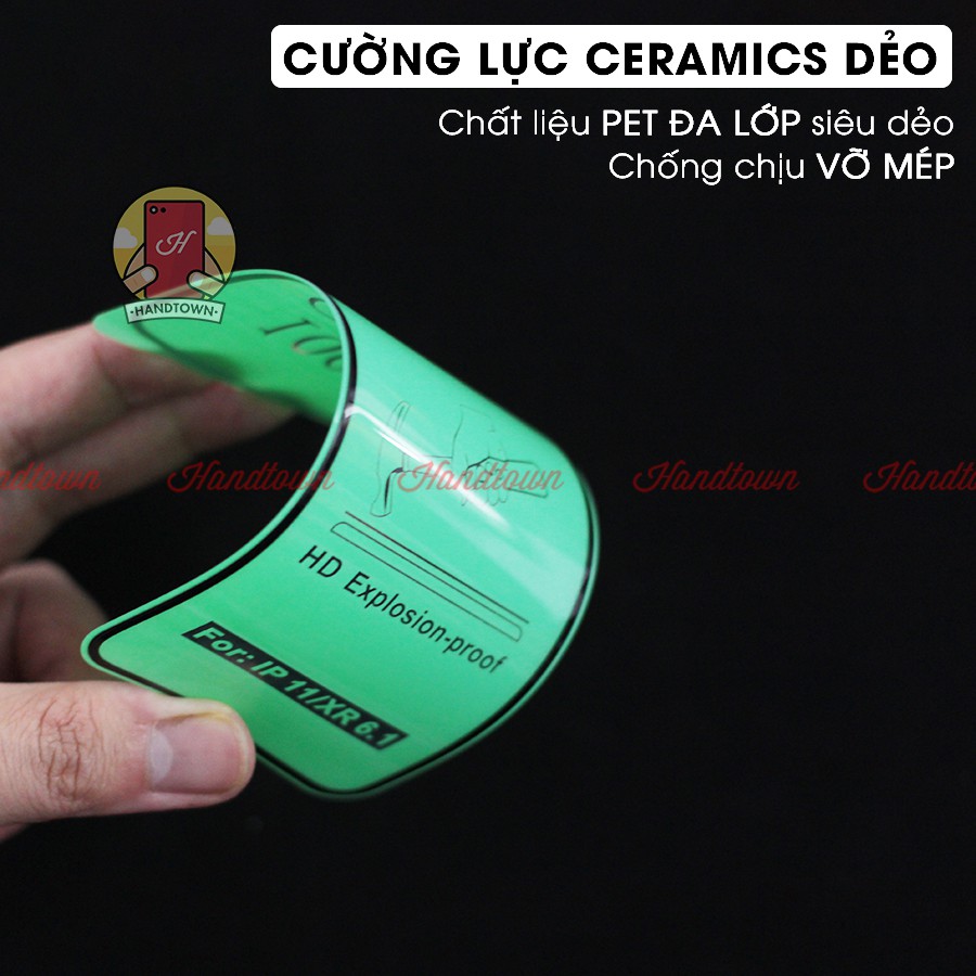 Kính Cường Lực DẺO Iphone 6 6S 7 8 6S plus 7 Plus X XS XR XS Max 11 11 Pro Max 12 12 Mini 12 Pro Max Ceramics Dẻo 100D