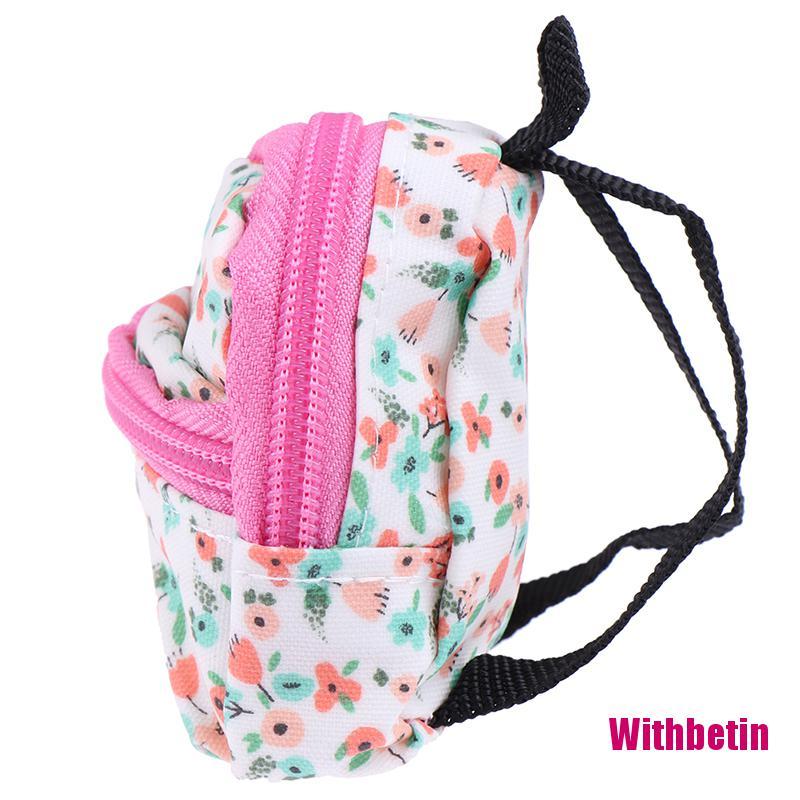 Balo Đi Học Gắn Hoa Xinh Xắn Cho Nhà Búp Bê Tỉ Lệ 1: 6 1: 12