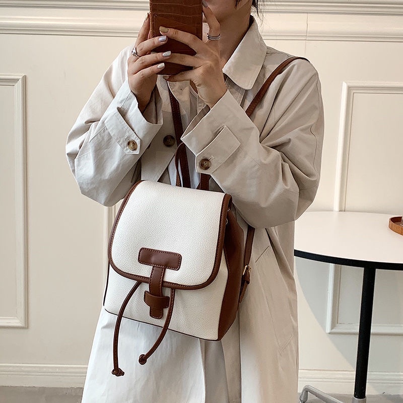 Balo mini thời trang nữ miệng dây rút tiện lợi phong cách vintage hàn quốc món quà tặng bạn gái