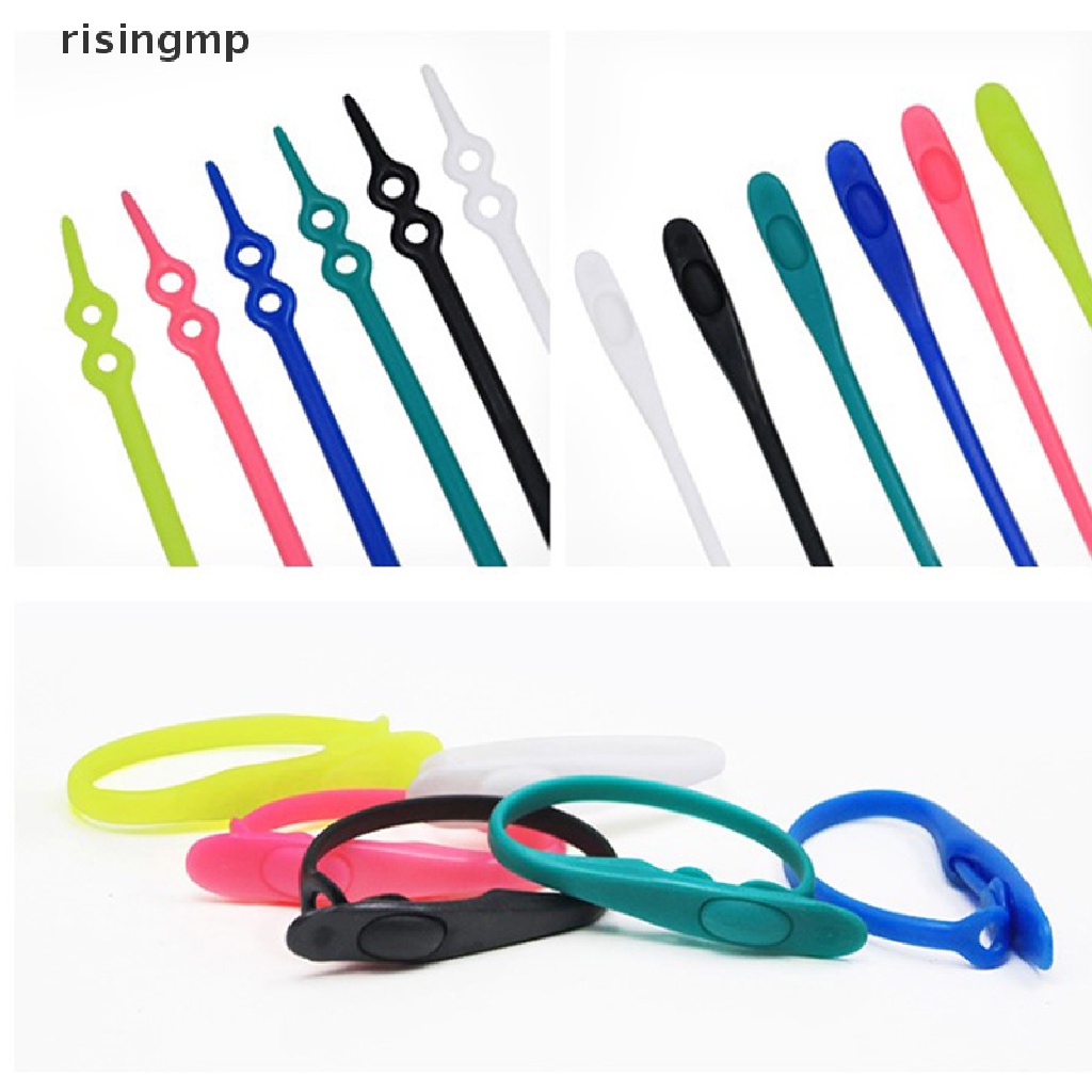 Set 12 Dây Giày Silicone Co Giãn Không Cần Buộc Tiện Dụng ♨Trên đó