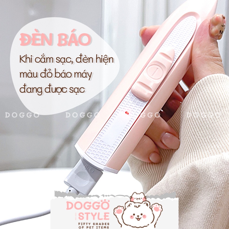 Tông Đơ Cạo Bàn Chân, Khoé Mắt Và Tai Có Đèn Led Cho Thú Cưng Cổng Sạc Usb