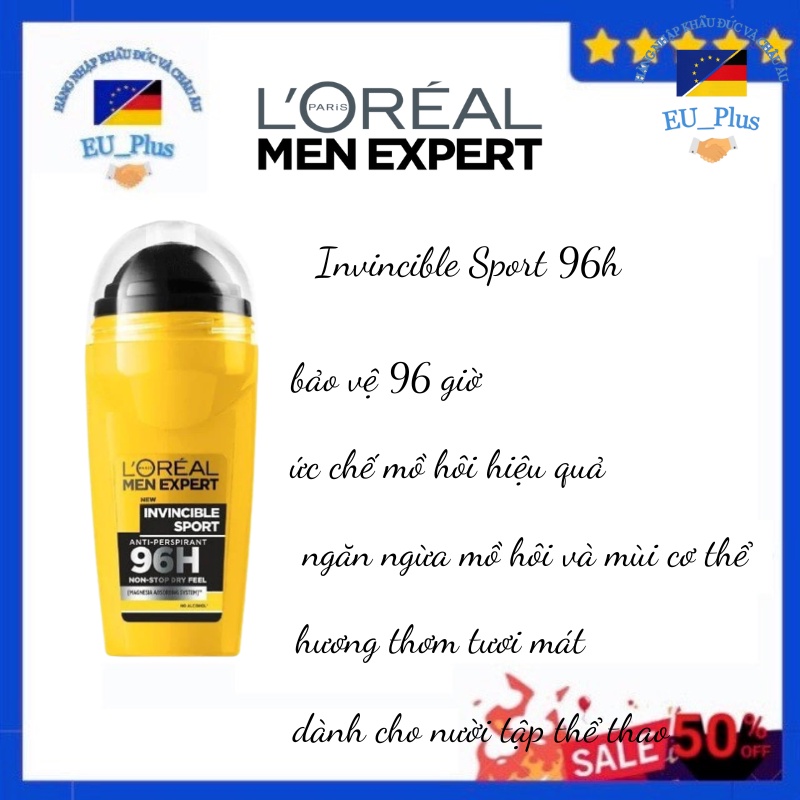 Lăn khử mùi / lăn nách Loreal Men 50ml - Đức đủ loại