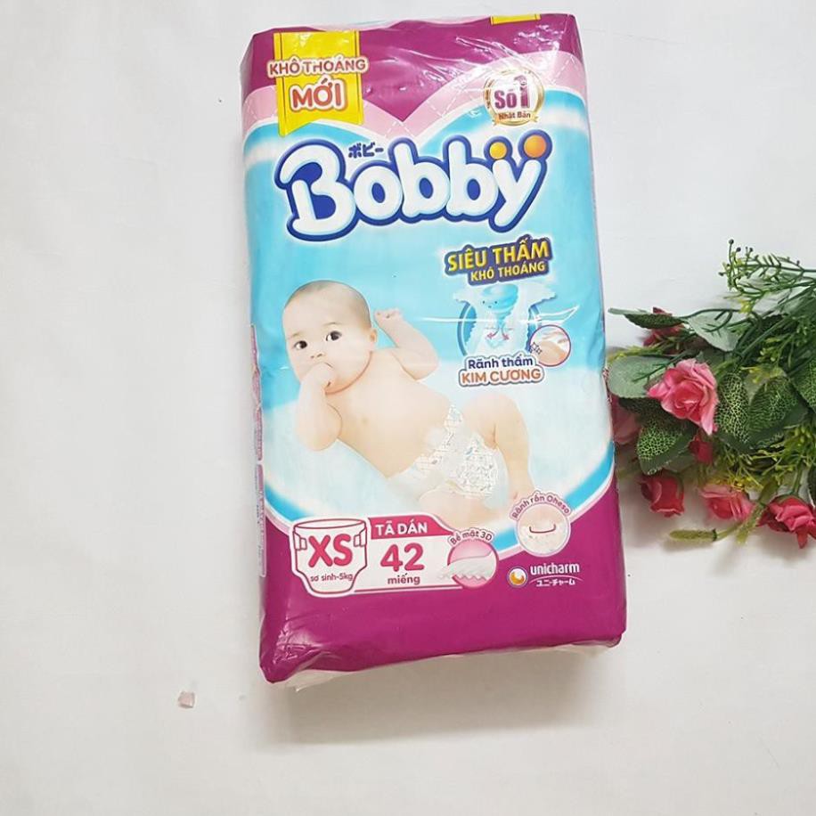 Tã dán Bobby NewBorn Size XS 42 miếng (Dưới 5Kg)