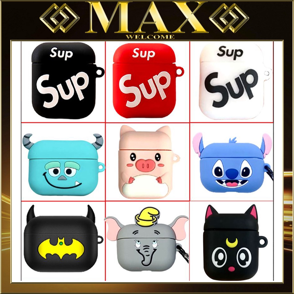 Vỏ Bao/Case Airpod-vỏ đựng tai nghe không dây bluetooth 1/2/Pro/i12/i9/i7/tws chống va đập tối đa /Max