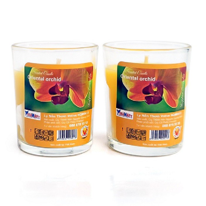 Combo 2 ly nến thơm votive Miss Candle FTRAMART NQM0413 Oriental Orchid (Hương hoa lan)