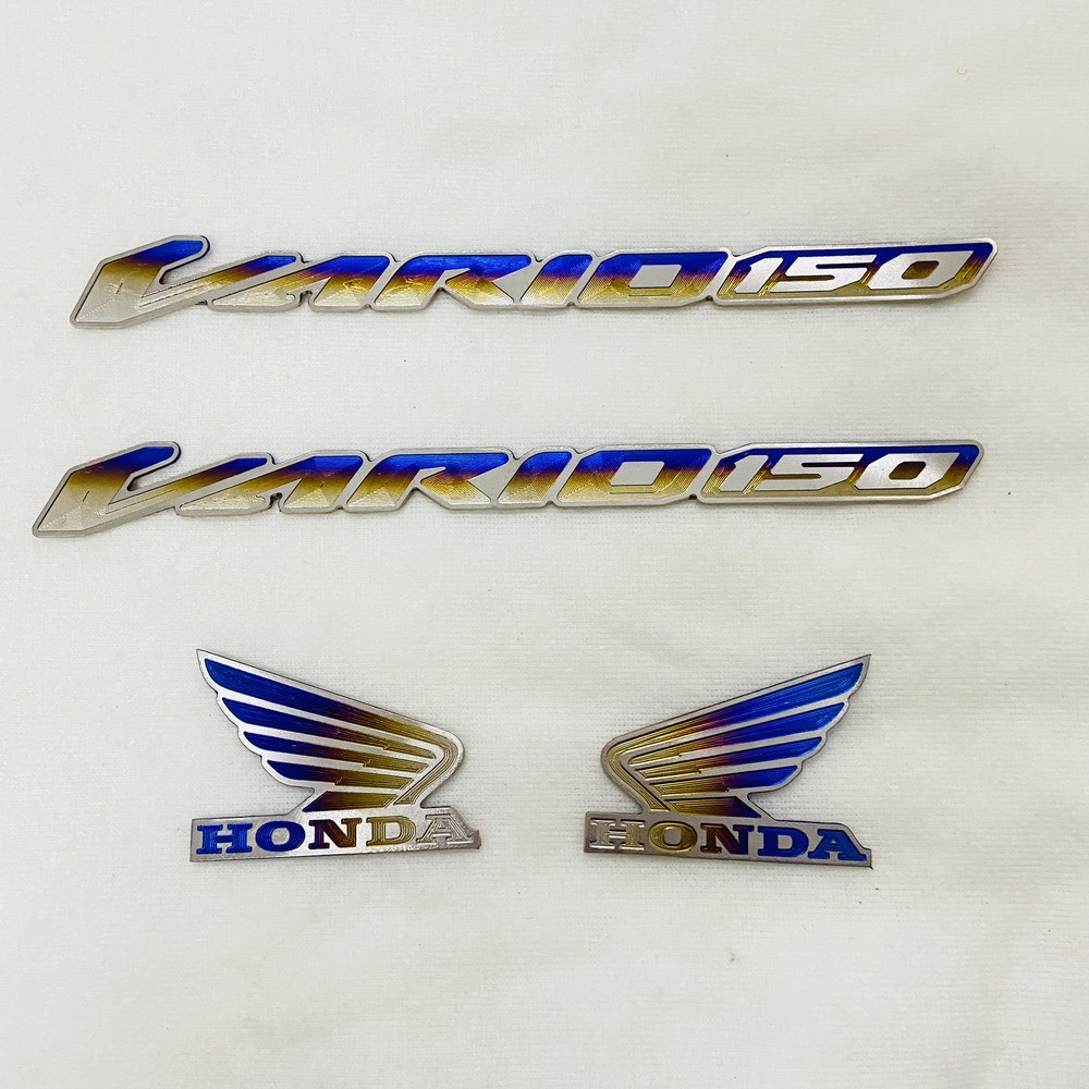 (TEM TITAN) Bộ sưu tập COMBO tem TITAN trang trí xe máy chữ tên xe và cánh chim WINGS HONDA siêu chất, keo dán 3M