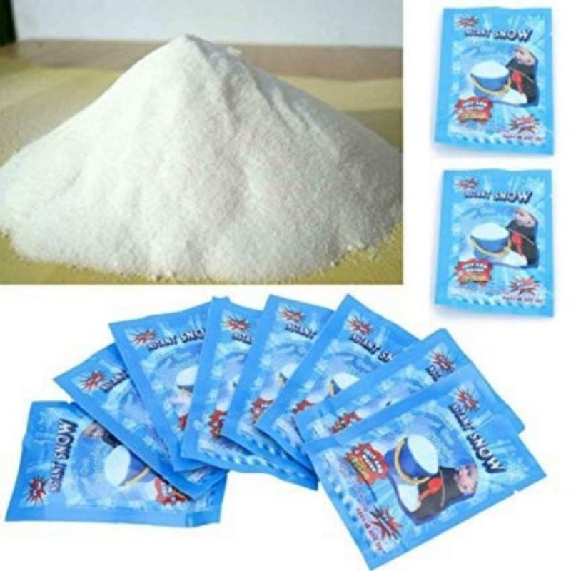 COMBO 200 Gói Tuyết Xanh Bông Bạc / Trắng Làm Slime Mây , Trang Trí NOEL - Tuyết Nhân Tạo Làm Slime Mây siêu Tơi