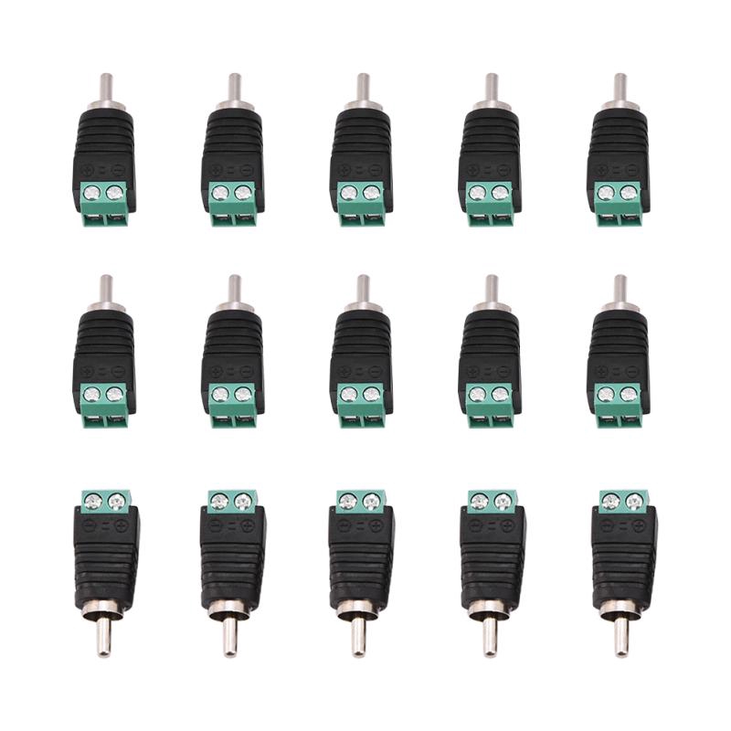 Bộ 15 đầu chuyển RCA Male sang AV thiết kế kết nối hình ảnh tiện lợi