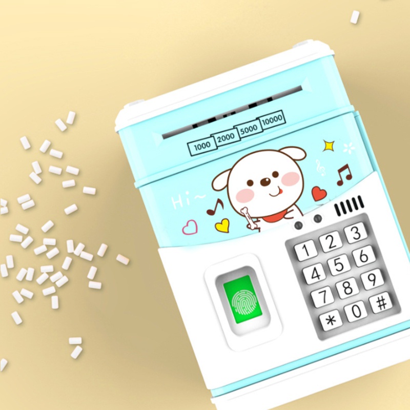 Ống Heo Tiết Kiệm Điện Tử Hình Mèo Hồng Có Mã Số Cho Bé