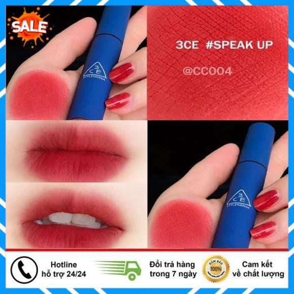 Son 3CE - Son Vỏ Xanh Mẫu Mới Màu Đỏ Đất Siêu Lì | Thế Giới Skin Care