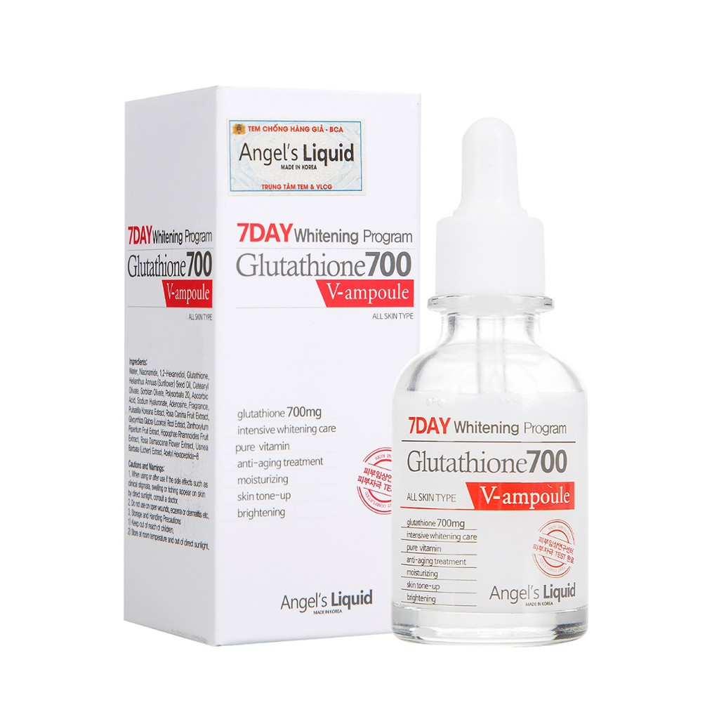 Serum Trắng Da Angel's Liquid 7 Day Glutathione 700 V-ample 30ml