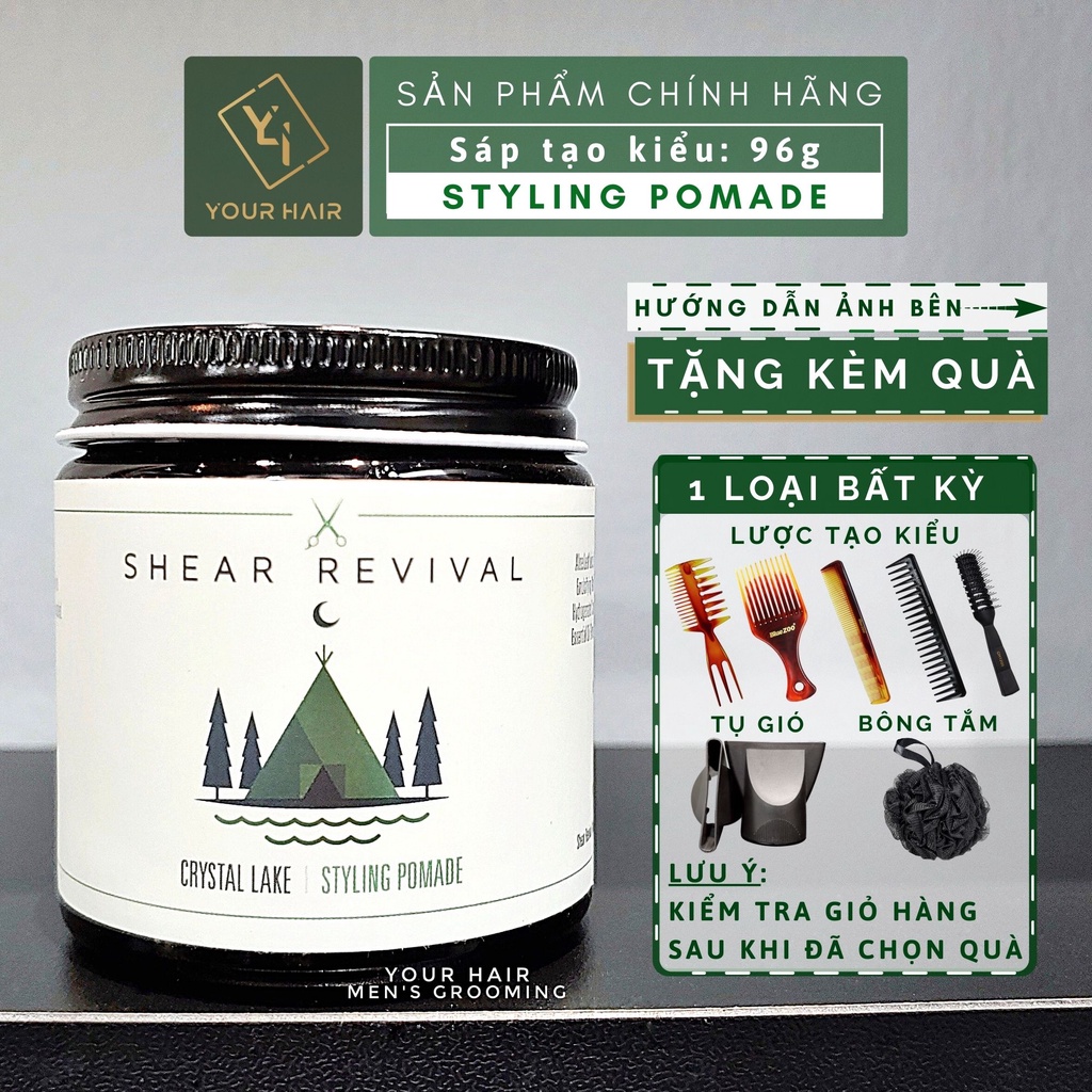 Sáp vuốt tóc Shear Revival CRYSTAL LAKE STYLING POMADE - 96g