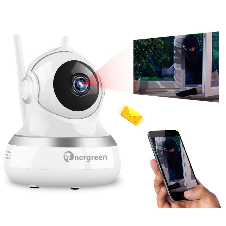 Camera Energreen Giám Sát Đàm Thoại 2 Chiều Dùng App 1080P Tặng Thẻ 16GB