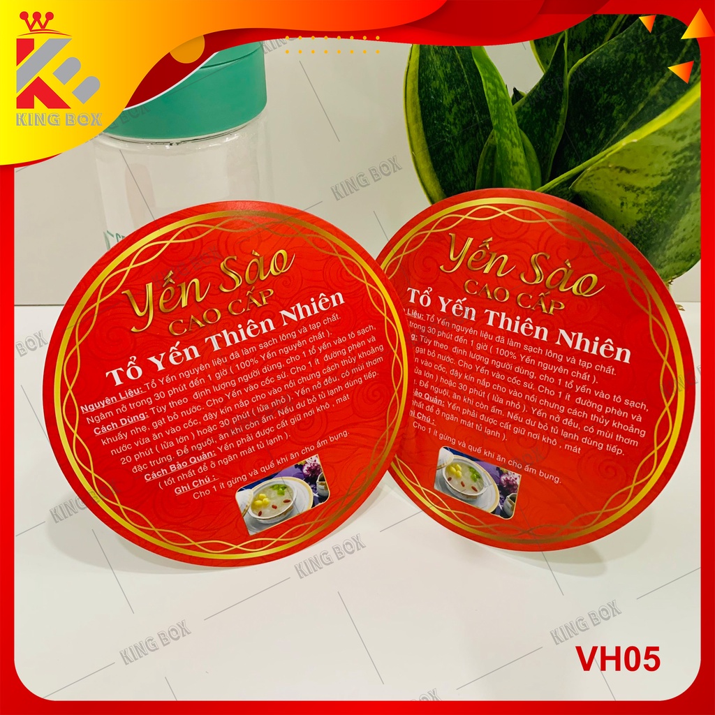 Tem hướng dẫn sử dụng yến sào cao cấp KINGBOX