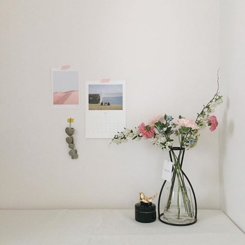 Chậu hoa bằng khung sắt - trang trí phòng khách .