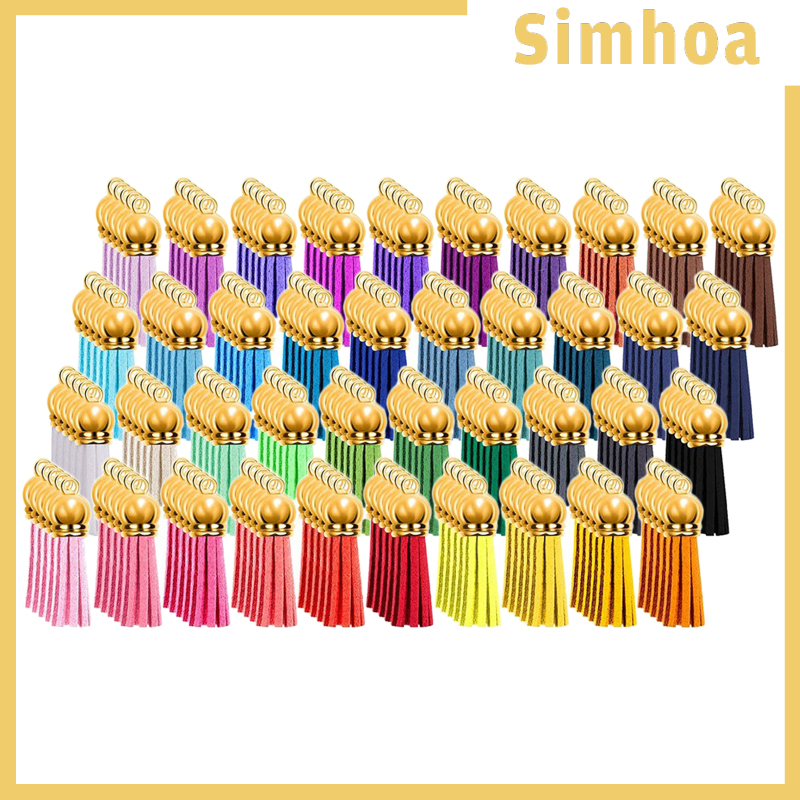 Móc Khóa Dây Da Tua Rua 38mm Có 40 Màu