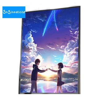 Tranh Đính Đá 30x40cm Kèm Phụ Kiện Tự Làm Hình Anime Your Name