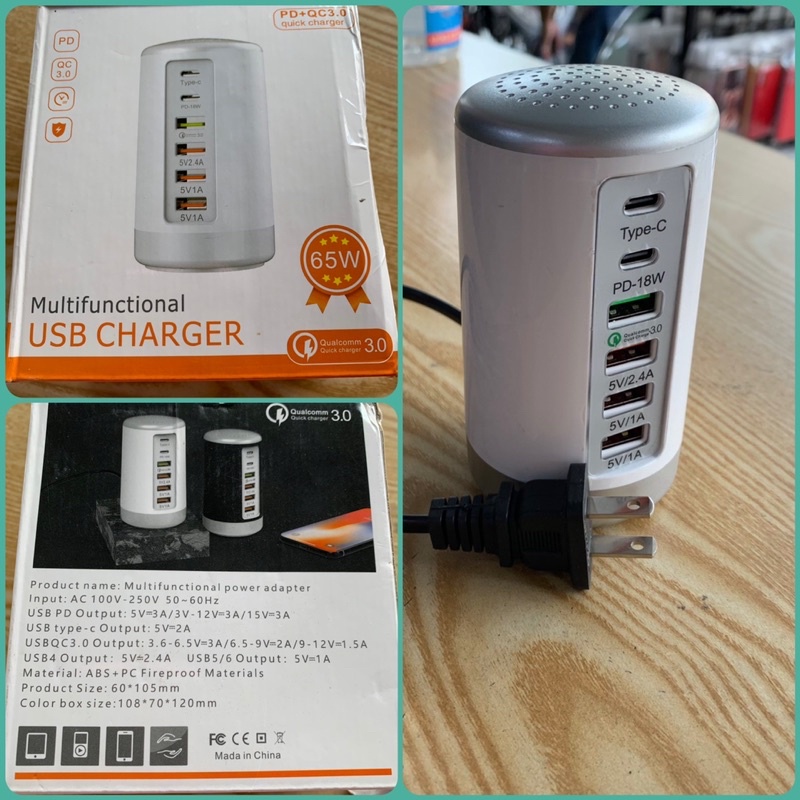 Cốc sạc nhanh nhiều cổng USB Type C hàng công ty