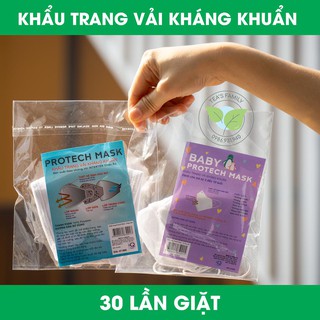 KHẨU TRANG VẢI Kháng Khuẩn Protech Mask 3 lớp 4 chức năng HÀNG CỰC CHUẨN Hình Ảnh, Video Tự Chụp 100%