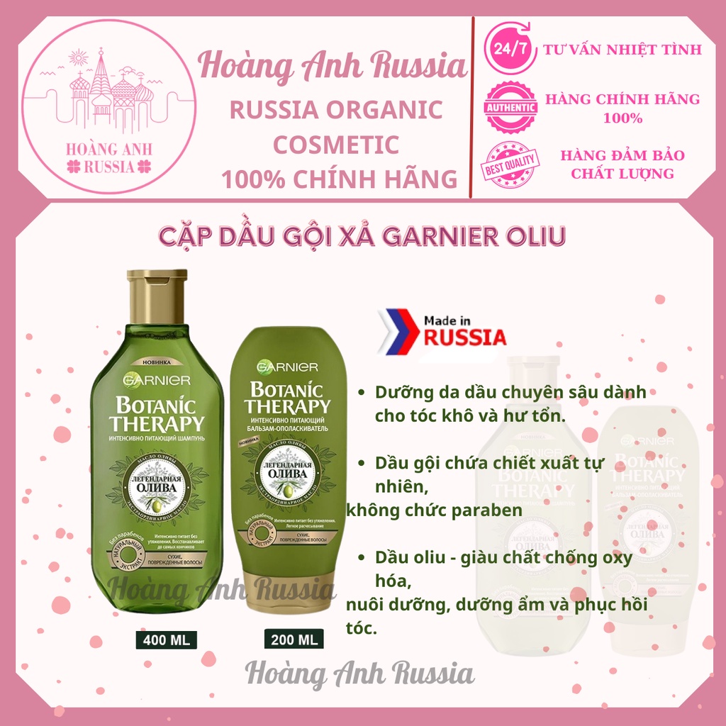 Cặp Dầu Gội Xả Garnier Olive Nga