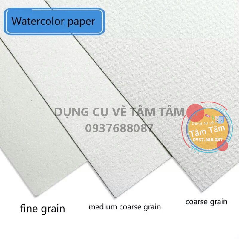 [ TÂM TÂM ] Giấy màu nước 100% cotton LEYTON Vân Cold/Vân Hot/Vân Rough, Giấy vẽ LEYTON