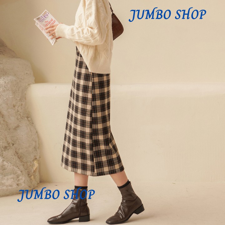 Chân Váy Dài Midi Lưng Cao Hoạ Tiết Kẻ Caro Thời Trang Nữ Trẻ Trung Phong Cách Hàn Quốc - JUMBO | BigBuy360 - bigbuy360.vn