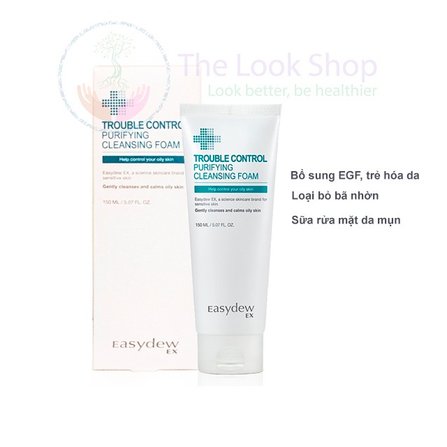 EasydewEX- Sữa rửa mặt tạo bọt EGF dành cho da mụn - SRM Easydew EX Trouble Control Purifying Cleansing Foam 150ml