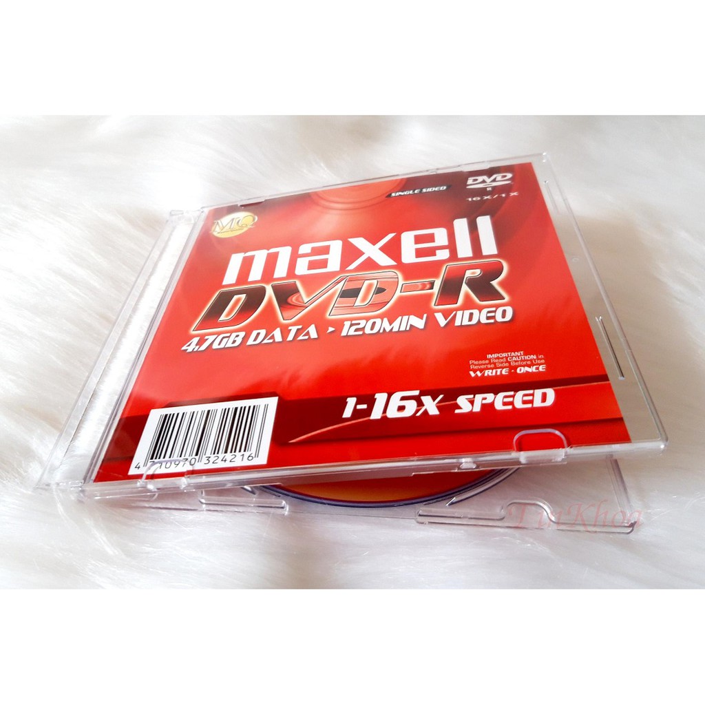 Đĩa trắng DVD-R MAXEL 4.7GB 16X HỘP 1 CÁI(DVD TRẮNG )